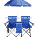 Picnic Doble Silla Plegable w Paraguas Tabla de Enfriables Plegable Beach Camping Silla